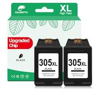 COLORETTO 305 Ink Cartridge for HP 305 XL Black Compatible with Deskjet 2810e 2820e 4220e 4222e 2800e 2710e 4130e Envy 6020e 6022e 6032e 305XL Printer Ink Replacement compo pack