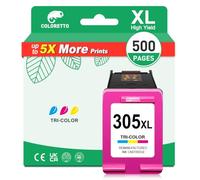 COLORETTO 305 Tri-Colour Ink Cartridges for HP 305 XL DeskJet 2810e 2820e 2800e 4220e 4222e 4200e Envy 6000 6022e 6032e 6020e Envy Pro 6420 6430 Printer Ink for 305XL Replacement