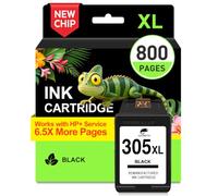 COLORETTO 305 XL Black Ink Cartridge for HP Deskjet 2810e 4220e 2710e