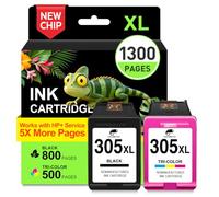 COLORETTO 305 XL Ink Cartridges for HP Deskjet 2800e 4200e Envy 6000e 6020e