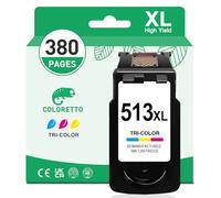 COLORETTO 513XL Colour Compatible with Canon CL-513XL for iP2700 iP2702 MP252 MP330 MP250 MP230 MP240 MP258 MP280 MP240 MP495 513 XL Printer Ink Cartridge Replacement