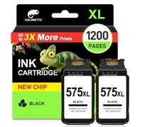 COLORETTO 575 XL Ink Cartridges Black for Canon TR4755i TR4756i TS3750i