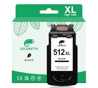 COLORETTO PG-512XL Printer Ink Cartridge Replacement for Canon 512 XL Black for iP2700 2702 MP252 MP330 MP250 MP230 MP240 MP258 MP280 MP240 MP495