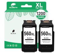 COLORETTO PG-560XL for Canon 560 XL Black Ink Cartridges for TS7450 TS7450a TS7450i TS7451 TS7451a TS7451i TS5350 TS5350a TS5350i TS5351 TS5351a TS5351i TS5352 TS5352i TS5353i Printer Ink Replacement