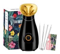 Colorfarm Facial Steamer Nano Ionic: Face Steamer Deep Cleaning Unclogs Pores - Humidifier Hot Mist Home Sauna Spa for Women Men Sinuses Moisturizing