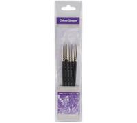 Colorfin Colour Shaper Firm Painting Set Size 0, 5 Piece Set, Silicone Rubber Brush Tools for Modelling, Painting, Blending, Masking Fluid, Carving, Polymer Clay, Giving Control, Fluidity, Precision