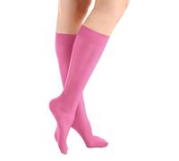 ColorFlow Skating Knee High Ice Skating Socks (2 Pairs), Happy Pink, One size
