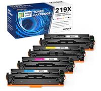 colorfly 219X 219A Toner Cartridge: With Chip Compatible for HP 219X 219A | W2190X Replacement for HP Color LaserJet Pro MFP 3302FDW 3302SDW 3302FDN 3302FDNG 3302FDWG 3302SDWG 3202DN 3202DW (4 Pack)