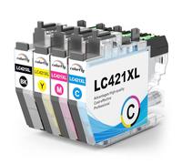 colorfly LC421XL Compatible Ink Cartridge Replacement for LC-421 / 421XL VAL Ink Cartridges Work with Epson DCP-J1050DW DCP-J1050DW MFC-J1010DW Printers (4 Pack)