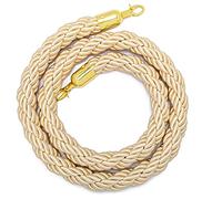 Colorful 1.5m Braided Hemp Rope with Hooks for Event Barriers & Dividers Durable Twisted Design for Effective Crowd Control and Decoration