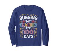 Colorful 100 Days Bugging My Teachers Bug STEM Science Long Sleeve T-Shirt