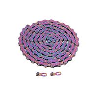 Colorful 11 Speed Mountain Bike Chain, Fully Plated Rustproof Bicycle Chain with Double X Bridge Design for SRAM, High Rigidity Forged Bike Drivetrain