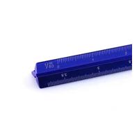Colorful 15cm 30cm Aluminum Triangular Scale Ruler Smoothly Metal Ruler Drawing Tools Teaching Equipment(30cm-small black)
