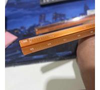 Colorful 15cm 30cm Aluminum Triangular Scale Ruler Smoothly Metal Ruler Drawing Tools Teaching Equipment(30cm-small black)
