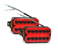 Colorful 1Set Adjustable Metal Double Coil Electric Guitar Pickups Humbucker(Red 1)