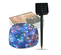 (Colorful, 200LED) 10M 20M 30M LED Solar String Lights Waterproof Copper Wire Fairy Outdoor Garden