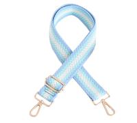 Colorful 3.8cm Wide Shoulder Bag Strap Replacement Belt Stripes Adjustable Handbag Strap Crossbody Bag Strap Luggage Accessories (Blue)