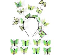 Colorful 3D Butterfly Headband for Girl Realistic Butterfly Hairhoop Party Wear Hairclip Lady Carnivals Hair Ornaments