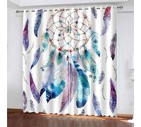 Colorful 3D Floral Pattern Blackout Curtains with Grommets2 Pieces Thermal Insulated Modern Window Decor for Bedroom Living Room Office HotelPerfect Privacy and Style