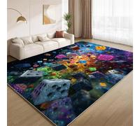 Colorful 3D Geometry Non-Slip Area Rug Living Room 60x90cm Abstract Pattern Washable Soft,Durable & Easy to Clean for Bedroom & Kids' Room