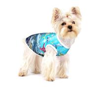 Colorful 3d Nature Scenic Of Sea Underwater Of Tropical Fishes Print Small Dog Clothes Pet Vest, Soft Cotton Sleeveless T-Shirts Breathable Pet Tank Top Apparel For Puppies And Cats