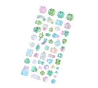 Colorful 3D Raised Design Sticker Adhesive Ornament Featuring Nature and Music Symbols for Creative Decorations Wear-Resistant Raised Design