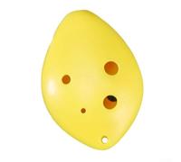 Colorful 6-Hole Soprano C Key Ocarina Flute, Plastic Folk Wind Instrument for Beginners, Compact Portable Design with Lanyard Hole, Compatible with Multi-Color Options(Yellow)
