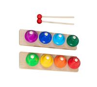 Colorful 8 Note Handbells Desk Bells Musical Bells Hand Percussion Bells Music Toy For Choruses Wedding Party