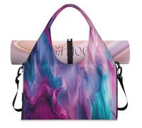 Colorful Abstract Art Pattern Sports Duffle Bag with Shoe Compartment Weekend Overnight Bags Tote Cabin Luggage Bag for Gym Yoga Travel