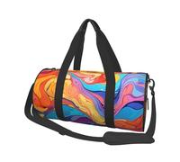 Colorful Abstract Art Print Travel Duffel Bag, Lightweight Sports Gym Bag with Shoulder Straps for Women Men Teen ravel Business Trip