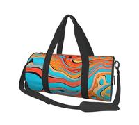 Colorful Abstract Art Print Travel Duffel Bag, Lightweight Sports Gym Bag with Shoulder Straps for Women Men Teen ravel Business Trip