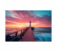 Colorful abstract canvas wall decor Ocean Poster for Living Room, Bedroom, Hallway, Kitchen or Office(Red 83)-60x90cm Unframed