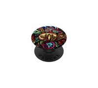 Colorful abstract chameleon, Artistic PopSockets Adhesive PopGrip