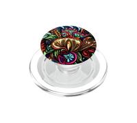 Colorful abstract chameleon, Artistic PopSockets PopGrip for MagSafe