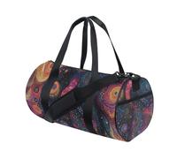 Colorful Abstract Cosmic Dust Planets Space Travel Duffel Bags Carry On Shoulder Weekend Tote Trip Waterproof