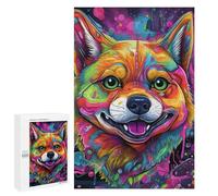 Colorful Abstract Dog Art -3 Puzzle for Adults, 1000 PCS, Illustrated Jigsaw Edition, A Focused Activity for Patient Adult Puzzlers