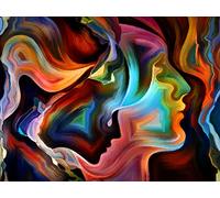 Colorful Abstract Face 1000 Pieces Jigsaw Puzzles for Adults,Difficult Challenging Puzzles 1000 Piece for Aged 14 Up,Recycled Cardboard Puzzling for Gift,Adult Puzzle Game Home Art Decor, 70 x 50cm