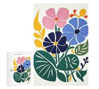 Colorful Abstract Floral Arrangement Puzzle for Adults, 1000 PCS, Illustrated Jigsaw Edition, Classic Jigsaw Entertainment for The Home, at Home