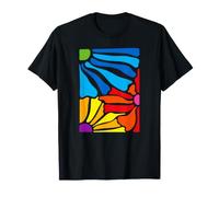 Colorful Abstract Geometric Landscape with Nature Art Design T-Shirt