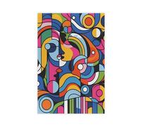 Colorful Abstract Geometric Portrait Art Canvas Poster Bedroom Decor Landscape Office Room Decor Gift 24x36inch(60x90cm)