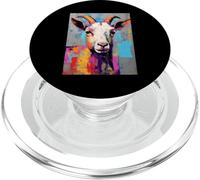 Colorful Abstract Goat Art Painting Design PopSockets PopGrip for MagSafe