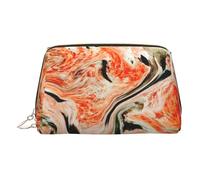 Colorful Abstract Marble Print Leather Cosmetic Bag, Zip Pull Toiletry, Beauty Organiser, Small, Beauty Accessory, Cruelty Friendly, Gift for Her,17 X 7.5 X 11cm