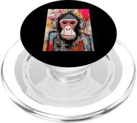 Colorful Abstract Monkey Street Art Painting PopSockets PopGrip for MagSafe