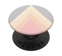 Colorful Abstract Pink Orange Yellow Triangle Design on Grey PopSockets Swappable PopGrip
