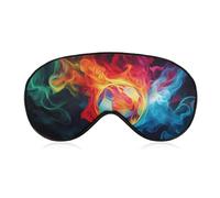 Colorful Abstract Soccer Ball Cute Sleep Masks Breathable Eye Mask with Adjustable Strap Light Blocking Comfortable Travel