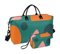 Colorful Abstract Travel Duffel Bag Carry on Weekender Overnight Bag Gym Bag with Adjustable Strap for Travel 2 Pcs Set