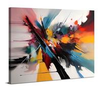 Colorful Abstract Wall Art for Hallway Living Room Watercolor Splash Fantasy Textured Canvas Prints Pictures for Walls Abstract Graffiti Painting Pop Poster Artwork Home Bedroom Decoration 12x16"