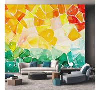 Colorful Abstract Wallpaper - Multicolor Mosaic Wall Mural - Wall Murals for Living Room Bedroom - Photo Wallpaper & Home Decor Art - 250 x 175 cm A-2208