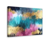 Colorful Abstract Watercolor Art Canvas Poster Wall Art Decor Print Picture Paintings for Living Room Bedroom Decoration 08x12inch(20x30cm)