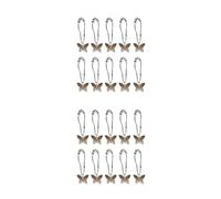 Colorful Acrylic Butterfly Shower Curtain Hooks 10Pcs Rustproof Smooth Gliding Metal Rings For Elegant Bathroom Decors Easy Installation Shower Rings